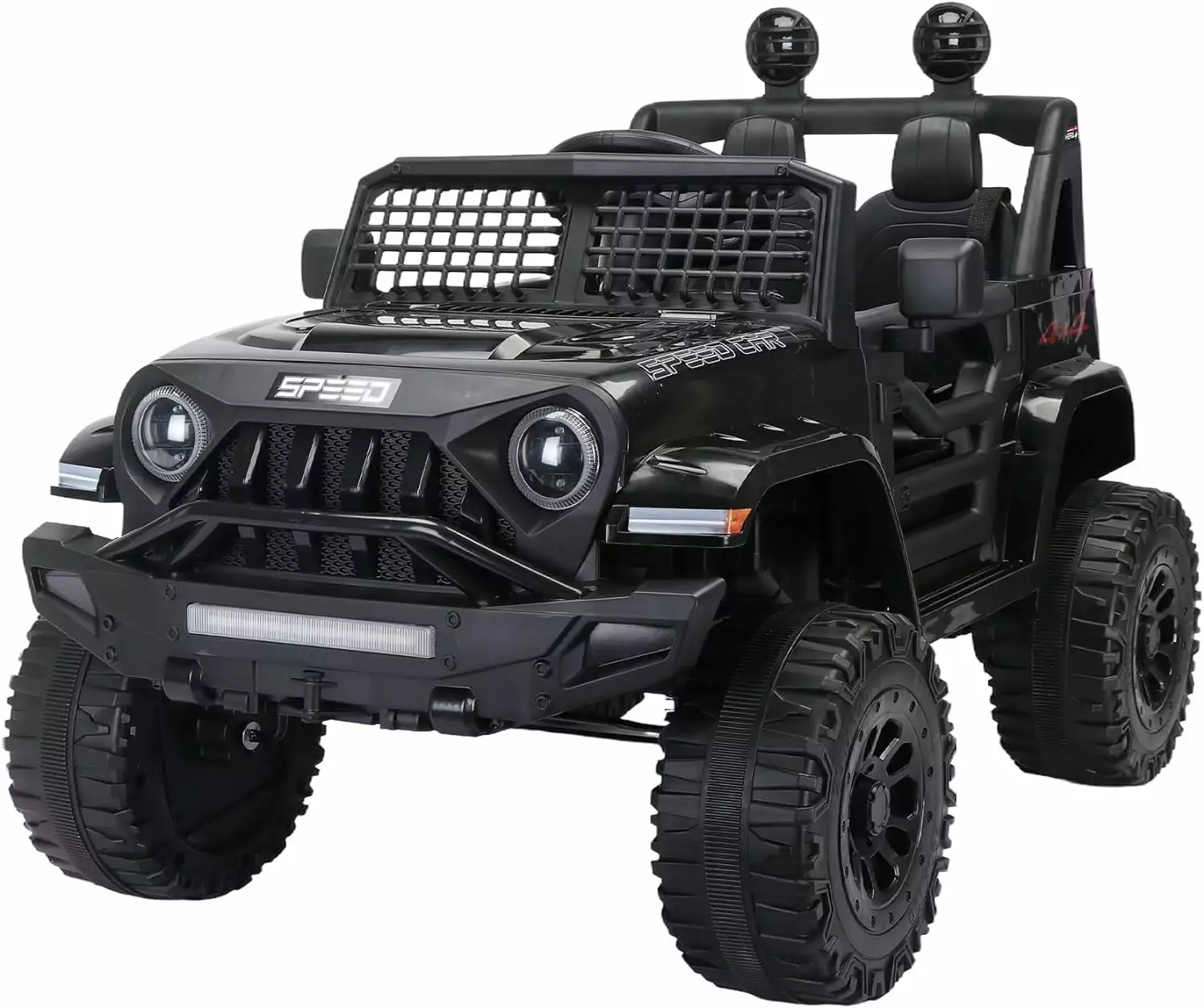 Kids Ride on Truck.12V Battery Powered Ride on Car with Remote Control.Kids Electric Car.Bluetooth.LED Lights.MP3.3 Speed.Electric Truk Vehicle (Black) blank